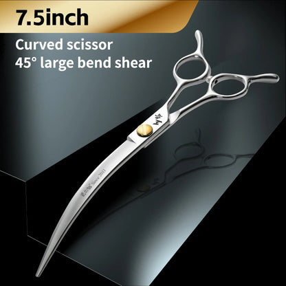 Fenice King Series VG10 Steel 7/7.5/8 Inch Professional Pet Dogs Grooming Scissors Straight Curved Thinnier Chunker Shears Tools