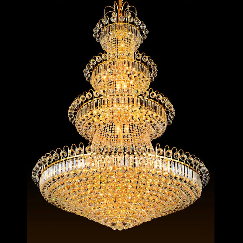 Luxury Crystal Chandeliers Villa Loft Living Room Decorate Lighting Chandelier Ceiling Lights Hotel Pendant Light Indoor Fixture