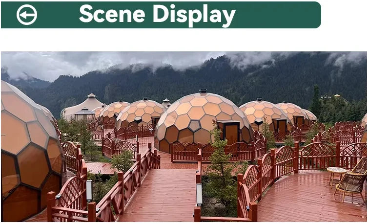 Outdoor Semi-Dome Igloo Camping Tent - Geodesic Dome Glass Sphere Tent Bubble House