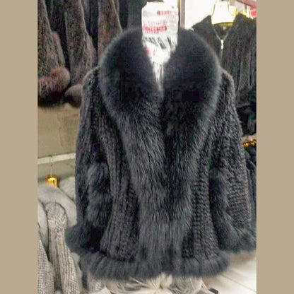 New Real Mink Fur Poncho Knitted 100% Natural Real Mink Fur Shawl Natural Fox Fur Collar Cape Autumn Winter Mink Fur Scarfs