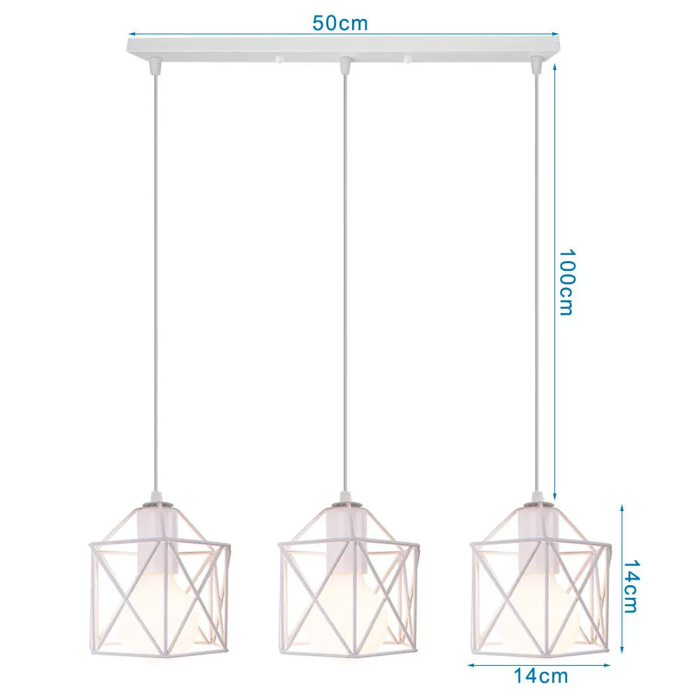 3 Heads Vintage Pendant Lights Wood Hanging Lamp Chandelier Industrial for Loft Dinning Living Room Kitchen Lighting Fixture LED