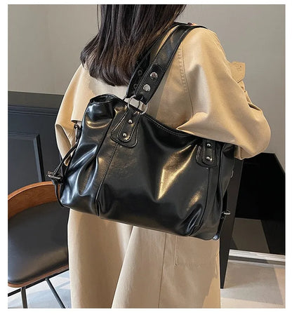 Soft Interior Compartment Shoulder Bags 2026 High Quality Contrasting Colors Bags for Women Fashion Zipper Pu Women's Handbags