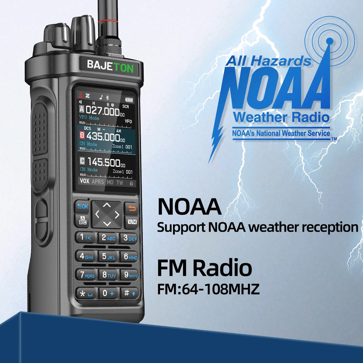 BAJETON BJ-9000 Walkie Talkie CB/SSB/RX/HF Receiver with GPS APRS 10W Bluetooth Phone Programming Same RT-950 PRO RT -950 Radio