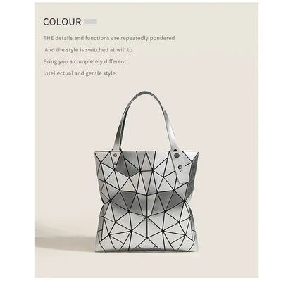 Luminous Bag Reflective Geometric Bags for Women 2024 Quilted Shoulder Bags Totes Female Handbags Bolsa Feminina Sac À Main
