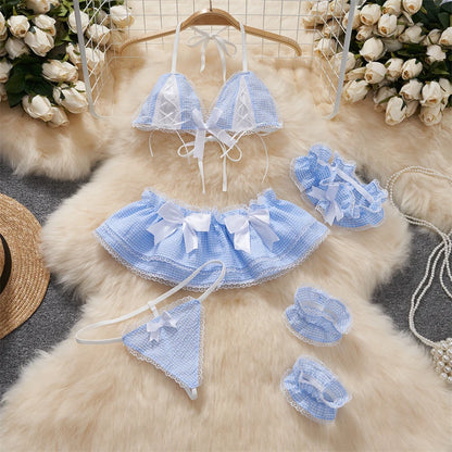 Women Lace Patchwork Velour Strappy Catsuits Fashion One Piece Combination Rompers Erotic Fashion Sexy Bunny Bodysuits Cosplay