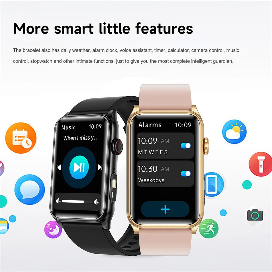 2025 New AI Health Manager Smart Watch Men Blood Pressure Blood Oxygen Sports Bluetooth Call Waterproof Health SmartWatch
