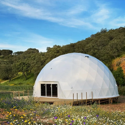 10M Geodesic Dome Tent Waterproof 4 Season Outdoor Glamping Resort Hotel Restaurant Event Camping Custom Commercial Shelters OEM