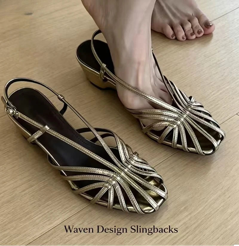 Mid Heels Womens Sandals Designer Heels Shoes Elegant Heeled Slippers Party Luxury Slides Slingback Trend Comfort Mujer Zapatos