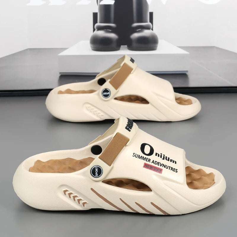 Men Sandals New Summer EVA Soft-soled Platform Slides Slippers Indoor Outdoor Walking Beach Shoes Flip Flops Mens Shoes