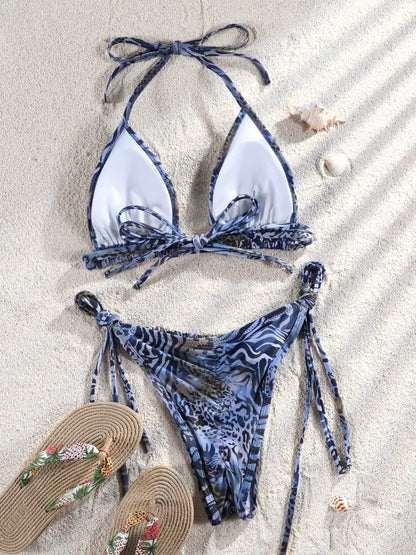 Two Piece Suit Bikinis 2026 Women Swimsuit Push Up Bathing Suit Sexy Bikinis Sets Swimwear Print Beachwear Solid Biquinis