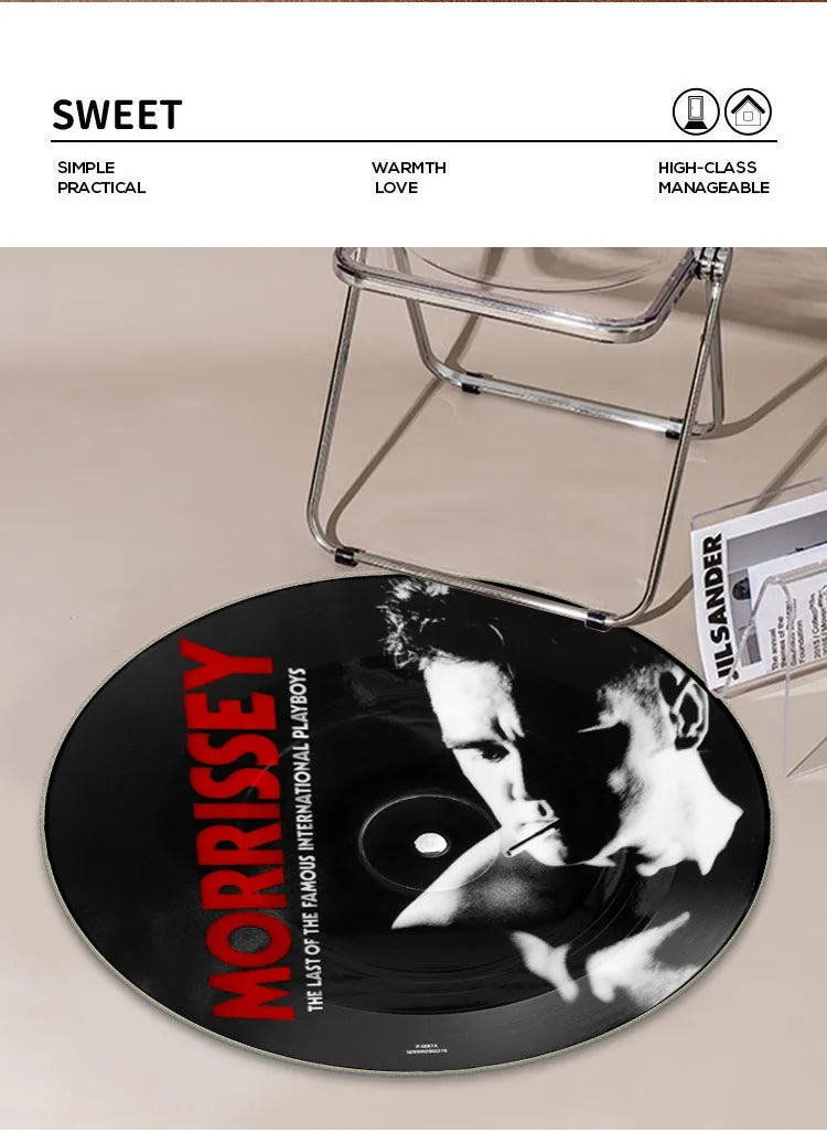 Game CD Rug Round Mat Circle Carpet Bath Mat Black Mat Home Decoration Rugs for Kitchen Carpets for Living Room custom carpet