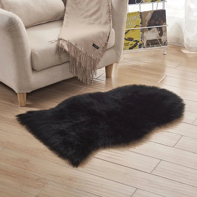 Imitation Wool Non Slip Fluffy Shaggy Floor Protection Soft Rugs Washable Sheepskin Rug Bedroom Mats Faux Fur Home Decor