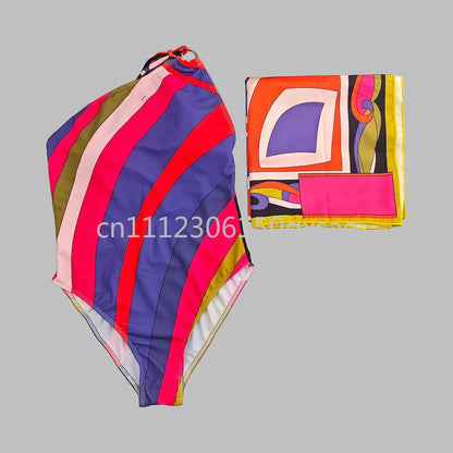 Classic Design Women's Headband Swimsuits with Letter Signature Logo Designer Brand Lady Sexy Scarf Swimsuits Beachwear