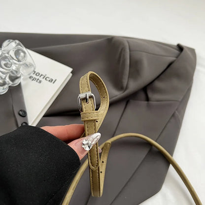 AMYMANG Women Small PU Leather Design Square Underarm Shoulder Bag 2026 New Trendy Crossbody Bag Female Handbags and Purses