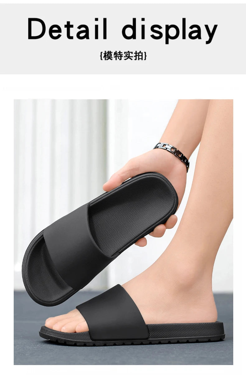 Summer Mens Breathable EVA Slides Men Beach Slippers Indoor House Home Slipper Soft Lightweight Slipers 46 47 48 New 2026