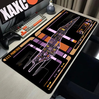 Sci Fi Console Display Table Mat, Jumbo Gamer Mouse Pad, Laptop Pad, Computer Accessories, Game Room Decor, Sci Fi Gifts
