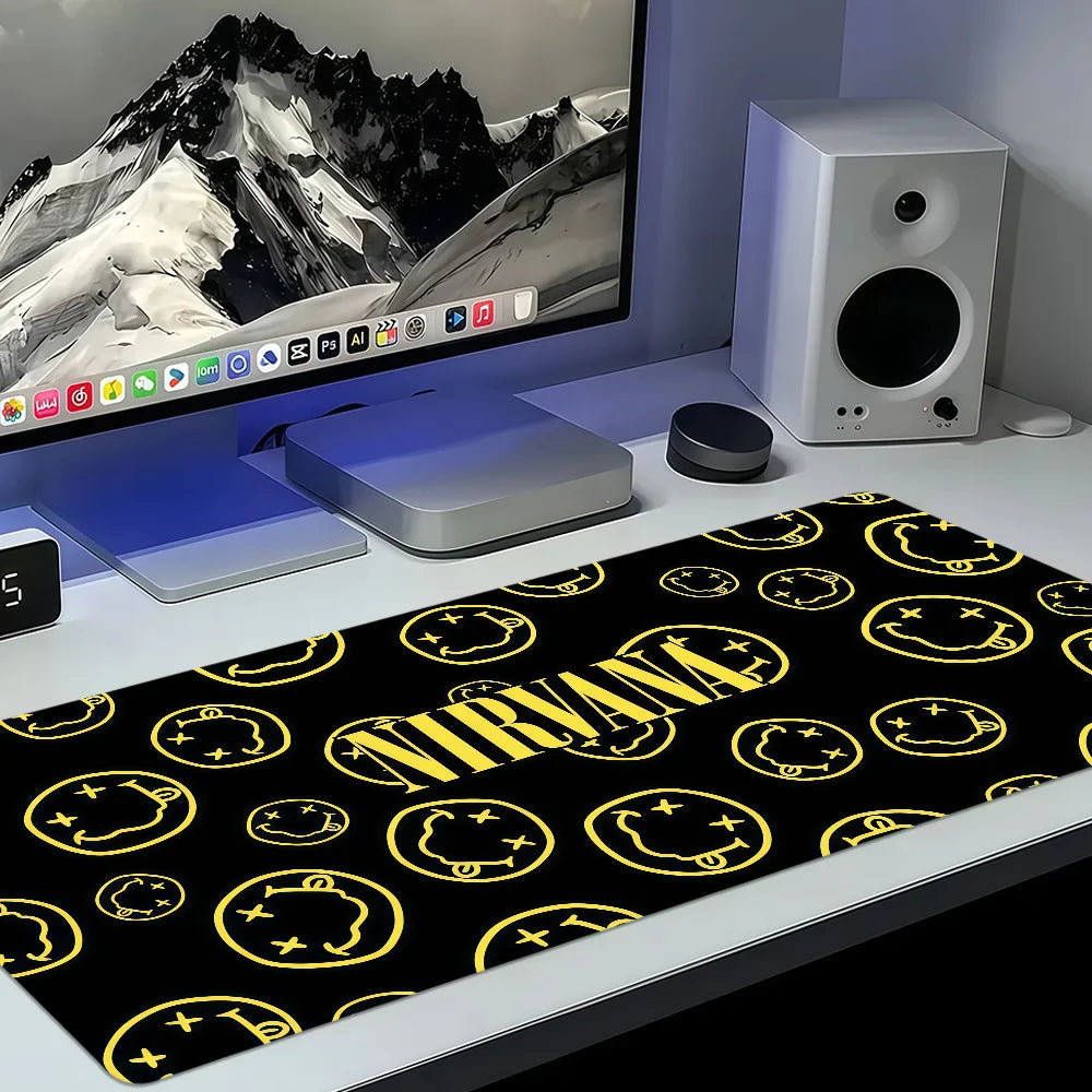 Hot Band N-Nirvanas Mouse Pad Non-slip Thickened MousePad Large Writing Lockedge Office Student Gaming Cushion