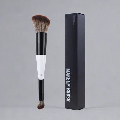 Dual-Ended Foundation Face Brush F4 Powder F1 Blush Contour F2 Makeup Brushes with Box Packaging