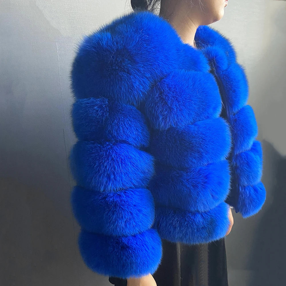 Winter Women's Cold Coat Top Fox Jackets For Women clothing Natural Real fox Fur Jacket Coats For Women Fur Jacket In Promotion