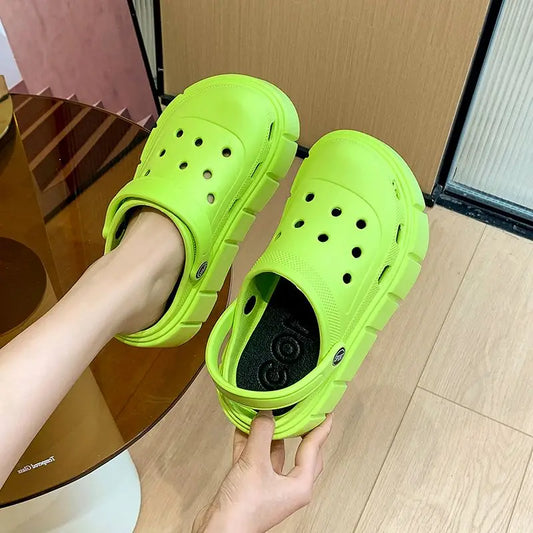 Women's Flat Shoes Non-Slip Slippers Women 7cm Height Sandals Luxury Brand Platform Heels Eva Clogs Fashion Girl Slippers