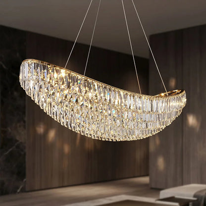 Luxury Crystal Modern Ceiling Chandeliers Dining Table Light Lustre Led Ceiling Lights Home Decor Suspension Chandelier Żyrandol