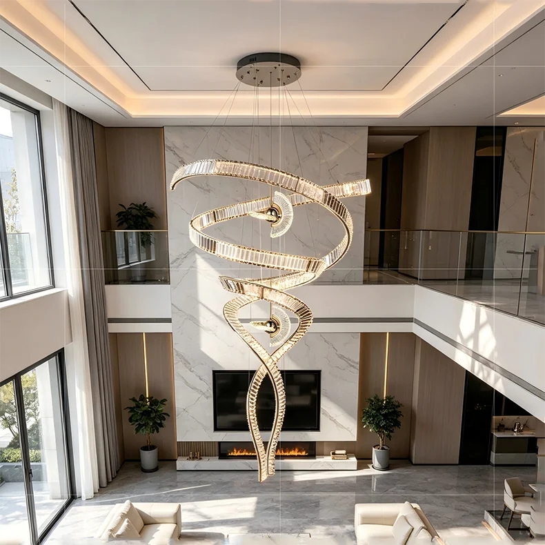 Nordic Home Decoration Stair Chandelier LED Pendant Lights Modern Ceiling Light Indoor Lighting Fixtures For Living Room Bedroom