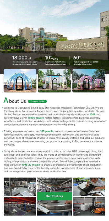 Prefab Polycarbonate Winter Geodesic Clear Dome Tent Green Dome House