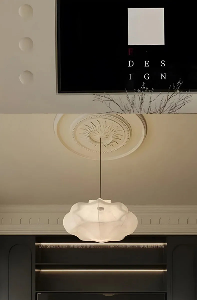Japanese Wabi-sabi Fabric Art Decorative Pendant Lights LED E27 Silk Hanging Lamps Living/Tea Room Bedroom Restaurant Study Cafe