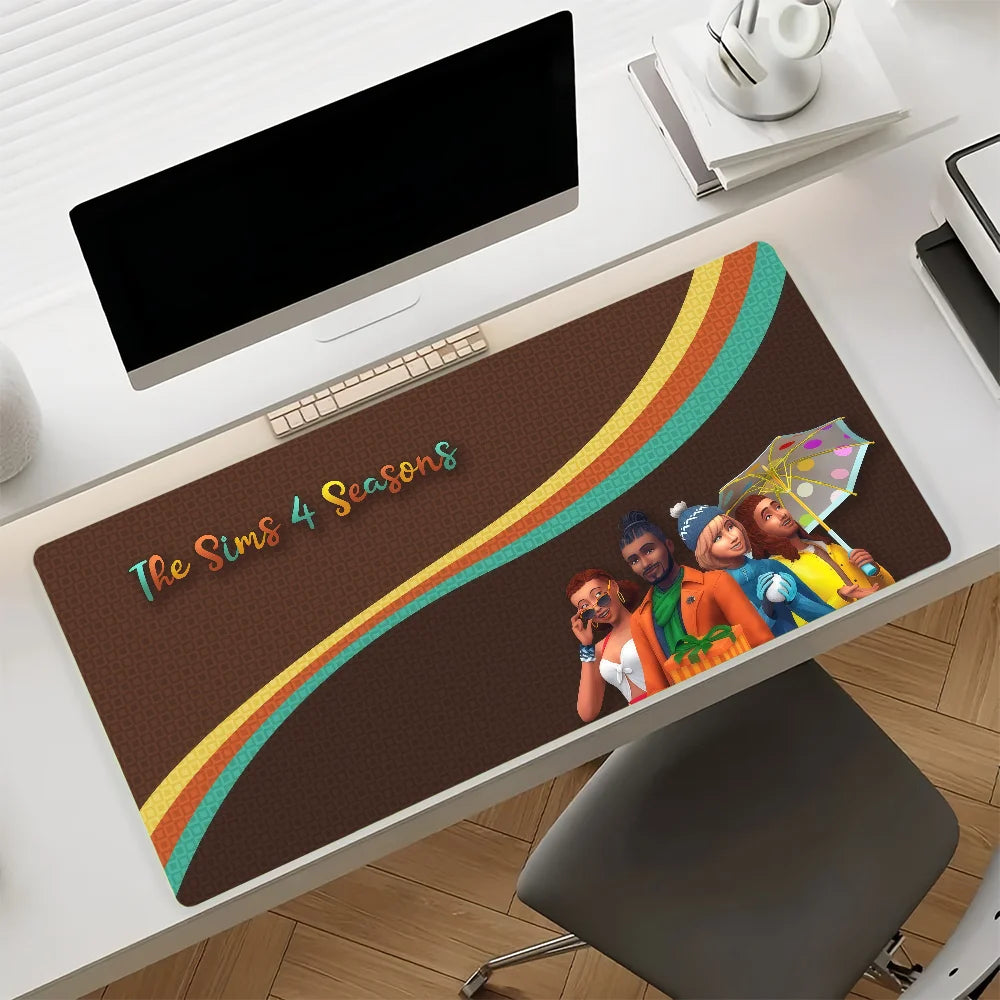 The S-Sims 4   Mouse Pad Non-slip Rubber Computer Mat Gamer Balance Decoracion Deskmat Laptop Office Large