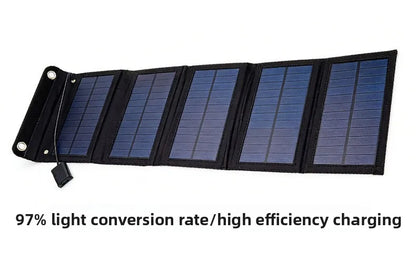 Ultra Monocrystalline Silicon Solar Panel Portable Foldable Photovoltaic Panel for Outdoor USB Charger 5V/9V for Smartphones QC