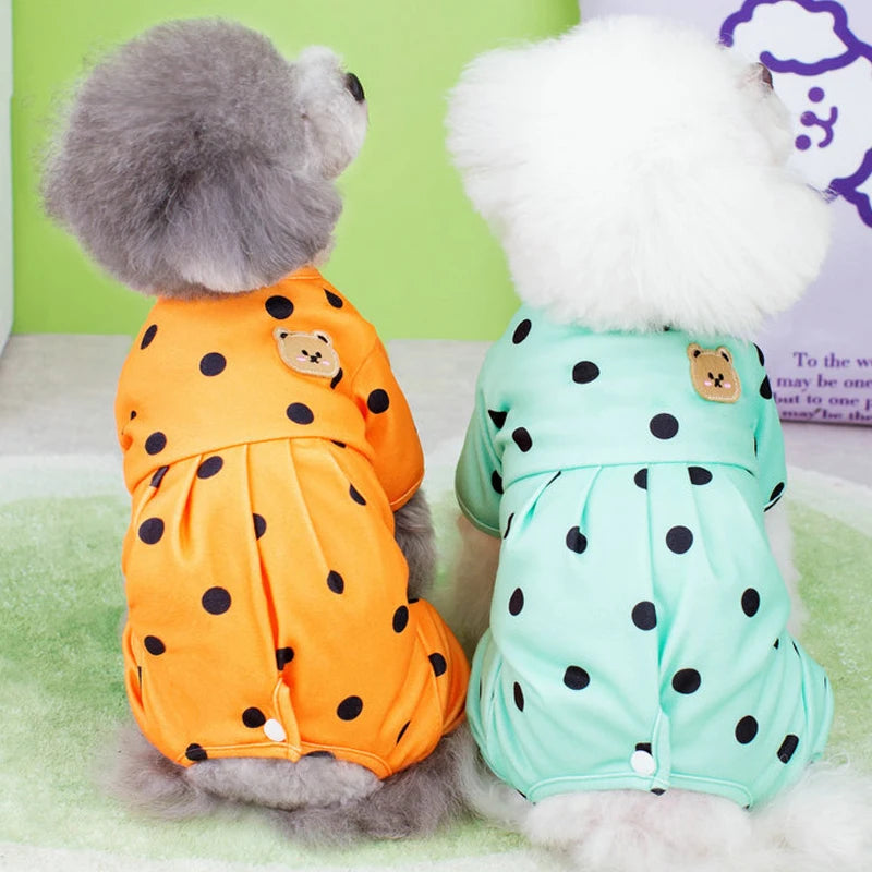 Dog Clothes Green Purple Dog Costume Suits Wrapped Belly Overalls Tracksuit For Small Dogs Chihuahua York Puppy Jumpsuit Pajamas