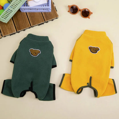 Warm Dog Clothes Wrapped Belly Dog Costumes Clothing Jumpsuit Suit For Small Dogs Shih Tzu Chihuahua Puppy Overalls Tracksuit XS