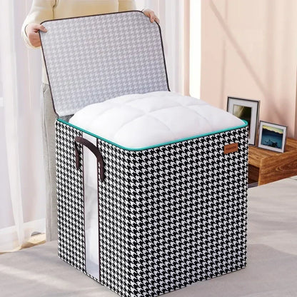 Quilt Storage Box Dustproof Organizers Non-Woven Wardrobe Space Saving Bag House-Moving Bedding Box Storage Organization