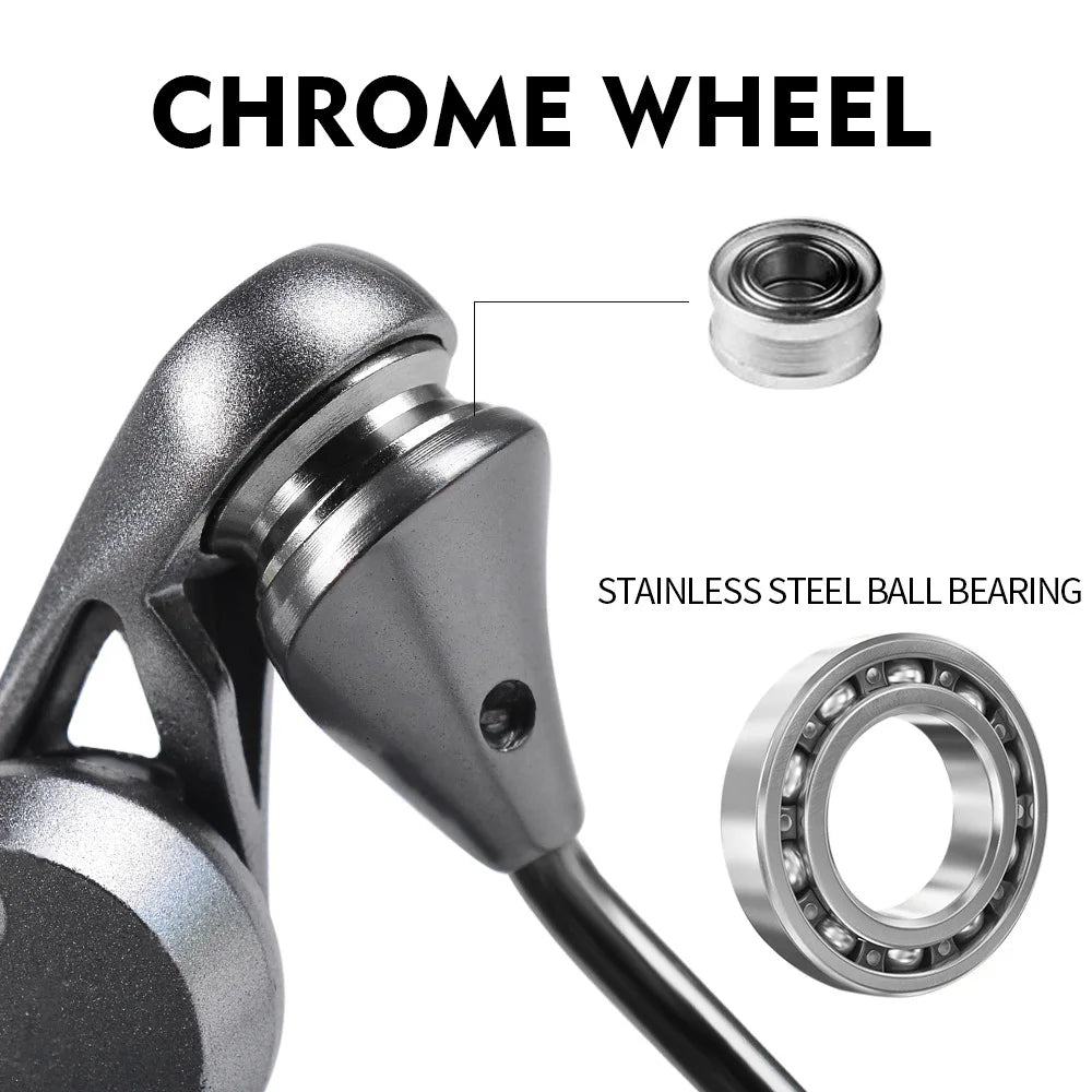 Spinning Fishing Reel 7+1BB Stainless Steel Bearings 5.2:1 6KG Max Drag Left Right Handle Saltwater Freshwater Lure Reel Tackle