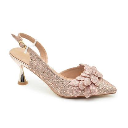 2024 Nigerian Style Rhinestone Medium Heeled Sandals for Women Fashion Wedding Party Shoes and Bags Set with Rhinestone