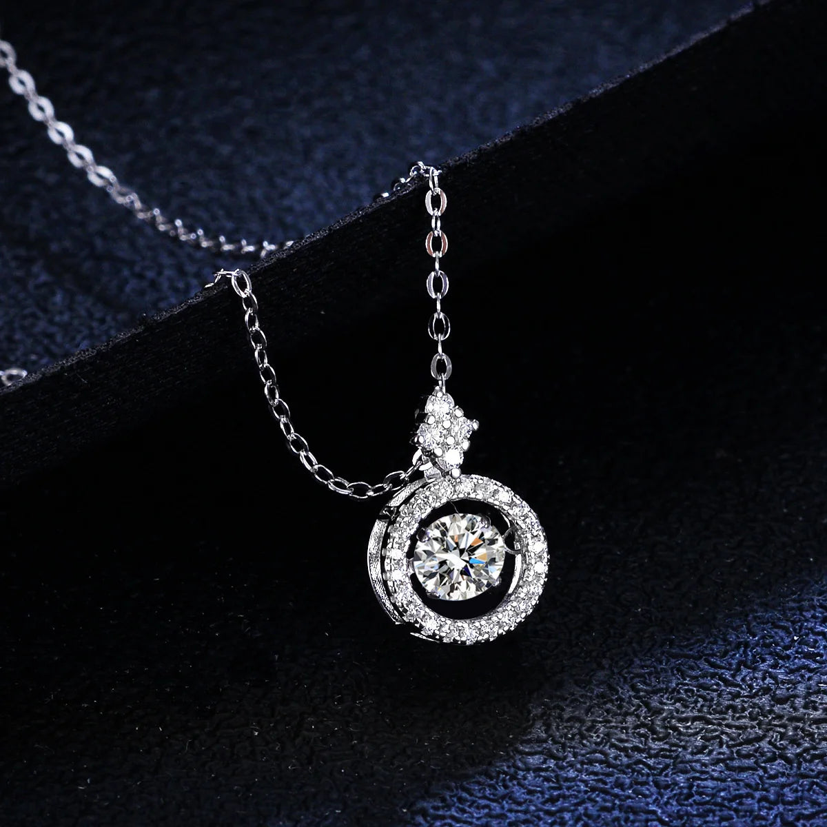 BIJOX STORY 1 CT Moissanite Pendant For Women Simulated Diamond Necklace S925 Sterling Silver Jewelry Girl Valentine's Day Gift