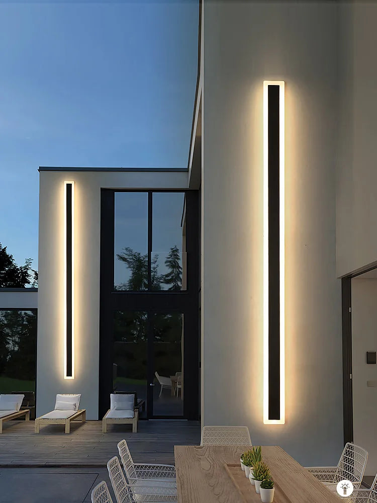 Modern Waterproof outdoor Long Strip LED wall lamps IP65 Iron Wall Light Garden porch Sconce Lights 110V 220V wall washer