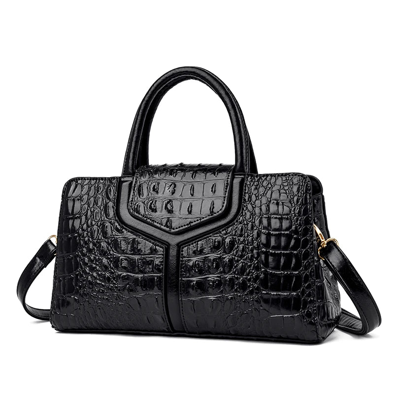New Leather Women Messenger Bags Crocodile Female Crossbody Shoulder Hand bags For Women 2023 High Quality Ladies Handbags