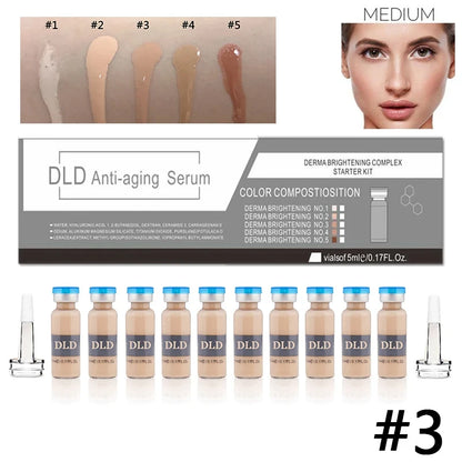 5ml Hyaluronic Acid Peptide Facial Serum BB Cream Glow Ampoule Kit Niacinamide Moisturizing Hydration Skin Rejuvenation Beauty