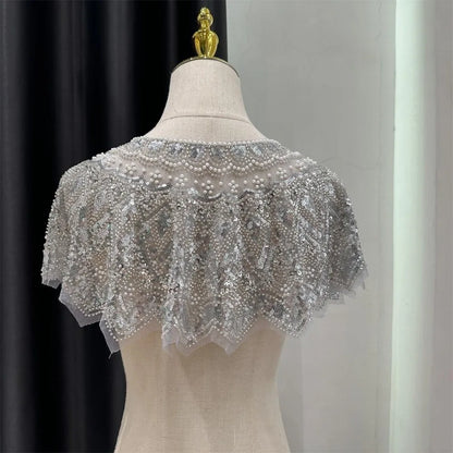 Vintage Sequin Embellished Flapper Shawl Beaded 1920s Sequin Shoulder Shawl Short Outerwear Women
