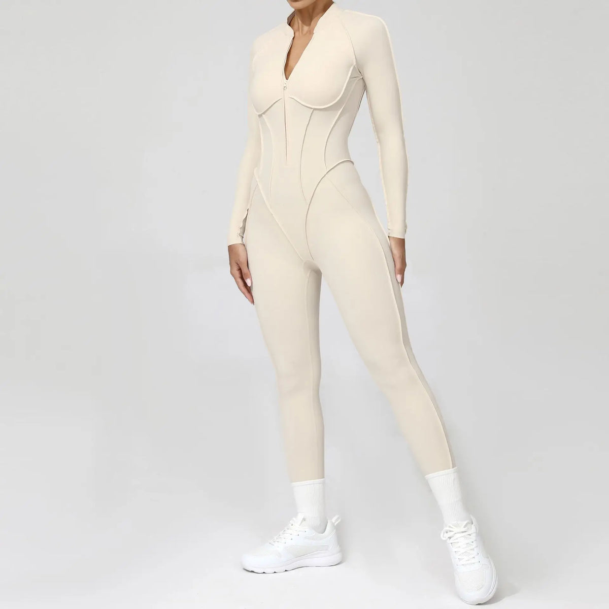 One Pieces Long Jumpsuits Sexy Womens Overalls Mono Streetwear Yellow Body Long Sleeves Woman Clothing Summer Gym Sportswear