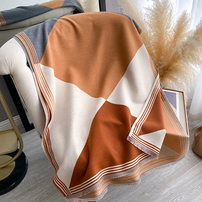 2025 Luxury Winter Cashmere Scarf Women New Design Warm Pashmina Blanket Poncho Scarves Female Print Shawl Thick Foulard Bufanda