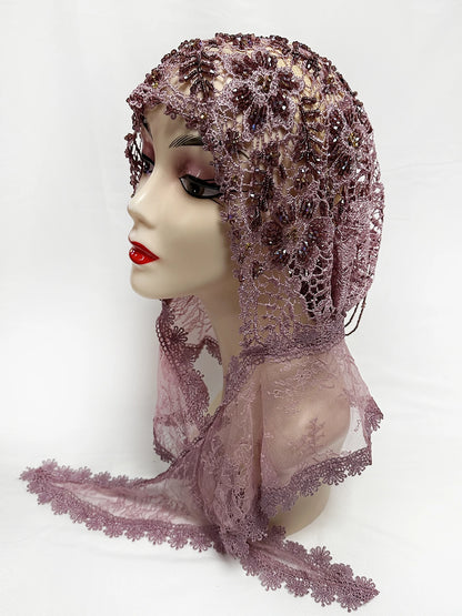 Latest High Quality Muslim Women Prayer Hat Lace Dubai Turban Cap Ready to Wear Hat Prayer Islam Saudi Arabia Lace Hijab