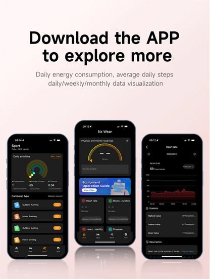 New Sports Waterproof Smart Band Bracelet Gesture Control Heart Rate Blood Oxygen Sleep Monitor Pedometer Screen Smartwatch 2026