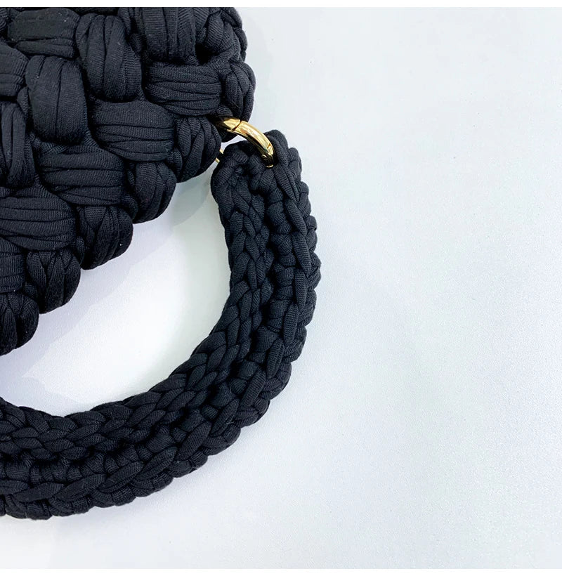 New Rope Woven Women Handbags Designer Knitting Chains Shoulder Crossbody Bag Casual Lady Hand Bags Small Flap Purses