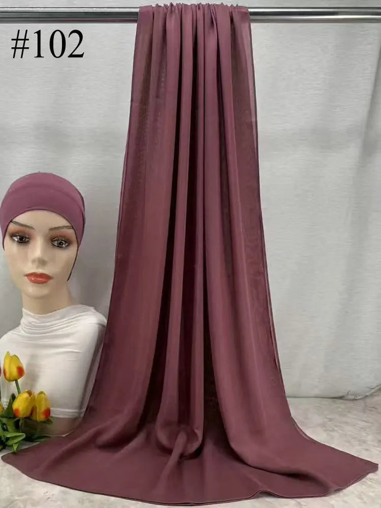 110colors Modal Hijab with Modal Undercap Set Basic Stretchy Pullover Headscarf Thin Breathable Sunscreen Head Wrap Hijabs Scarf
