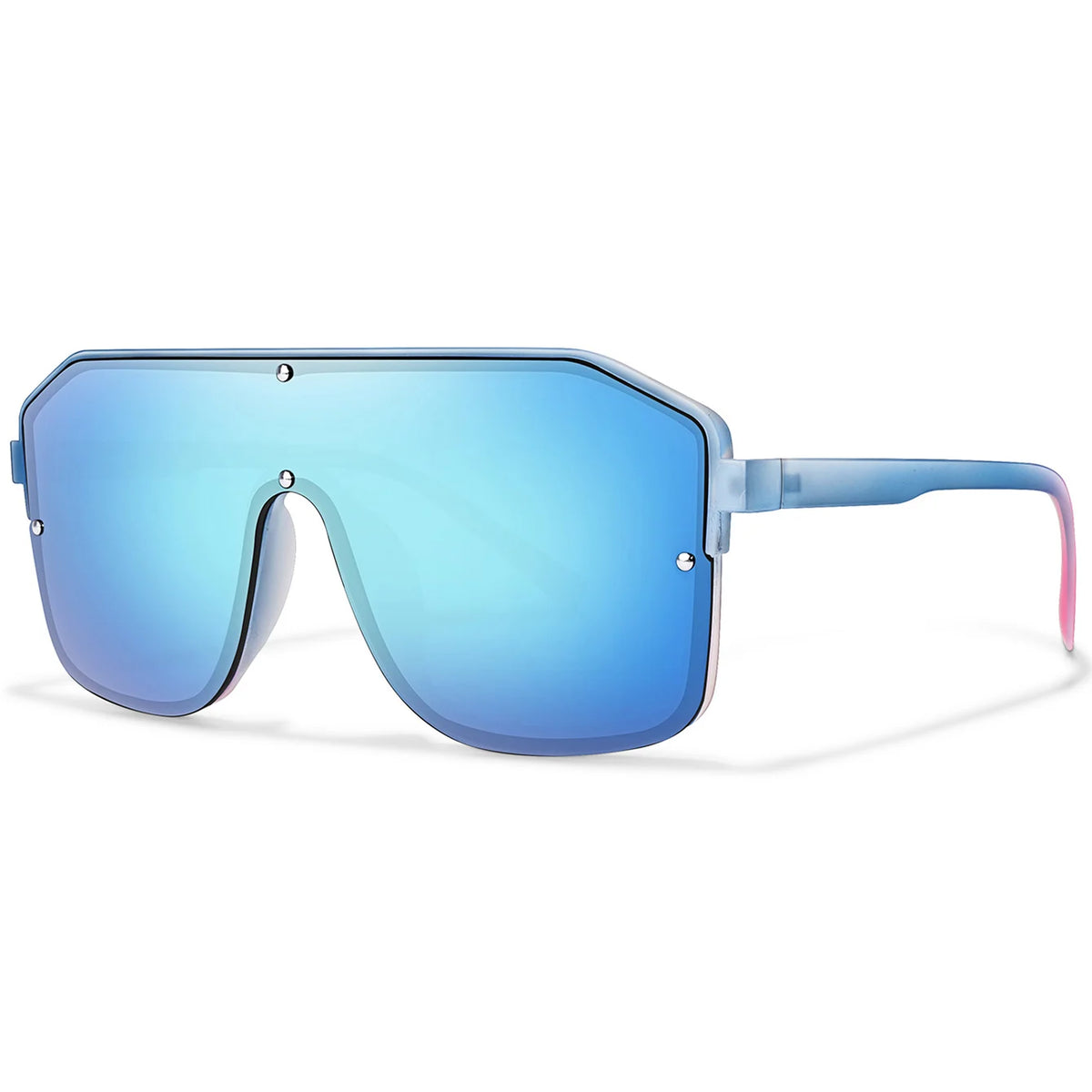 Rivet Lens Fishing Sunglasses for Men and Women Fashion Casual Oversize Goggles with UV Protection for Hiking Golf, Beach