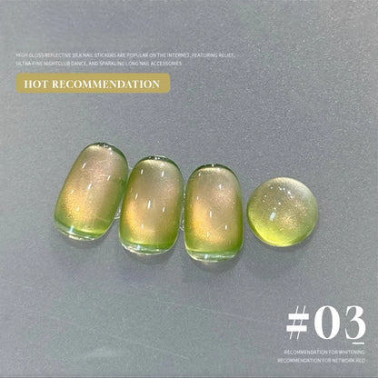 MIANEL 12ML Hit Product Gold Amber Cat Eye Gel Nail Polish 2026 New Blue Glass Beads Cat Eye Gel Nail Green Nails 1-21pcs