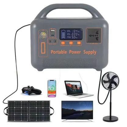 220V 400W Portable Power Station 192Wh Solar Generator Emergency Backup Battery Optional 30W Foldable Solar Panel for Camping