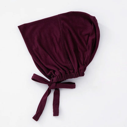 82 Colors Tie-Back Undercaps Fashion Women's Inner Hijab Muslim Cap Bonnet Plain Islamic Cotton Spandex Jersey DEW Underscarf